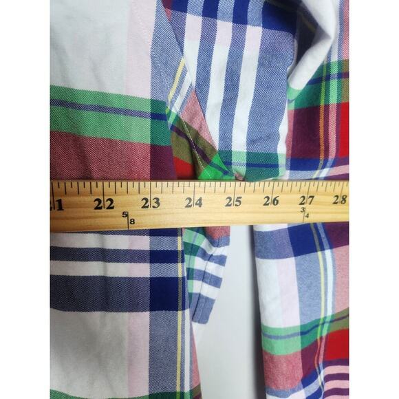 Ralph Lauren Mens Button Down Shirt sz XLT plaid preppy Academia flesh pony - Picture 8 of 9
